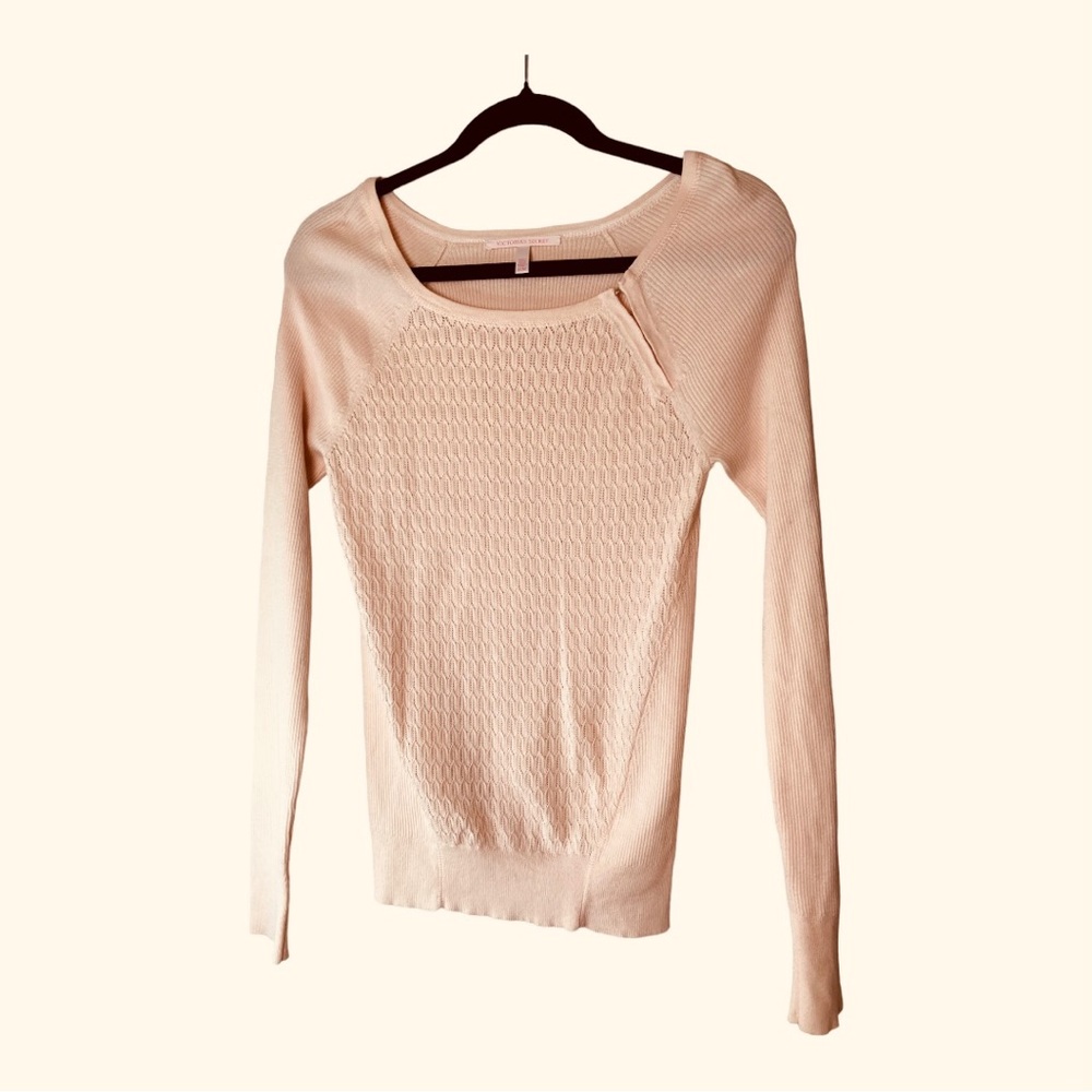 Victoria's Secret‎ Waffle Weave Long John Shirt Blush Color Size Medium